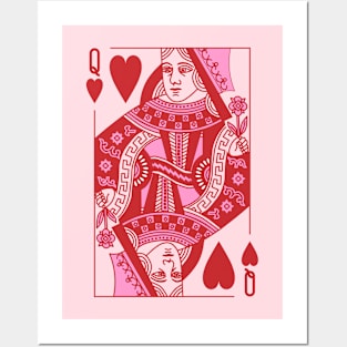 Queen of Hearts Valentines Day Matching Couple Posters and Art